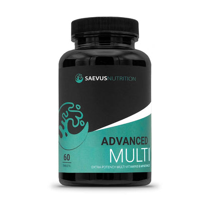 Advanced Multivitamine Saevus Nutrition Sporters Vooraanzicht Actieve man vrouw