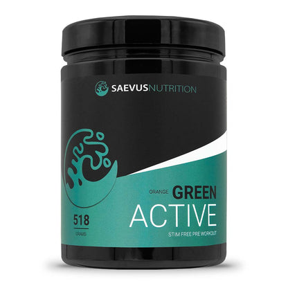 Pot Saevus Nutrition Green Active Pre Workout Orange Zonder Cafeïne vooraanzicht